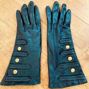 Leather & silk gloves